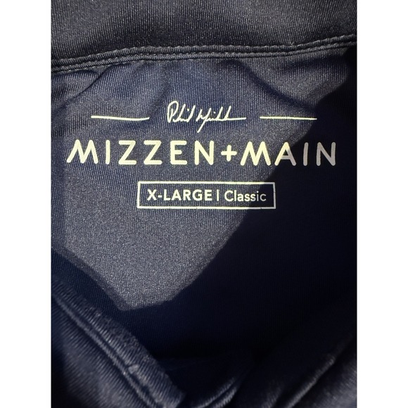 Mizzen + Main Performance Stretch Polo Shirt Short Sleeve Navy Men's XL - Picture 3 of 8